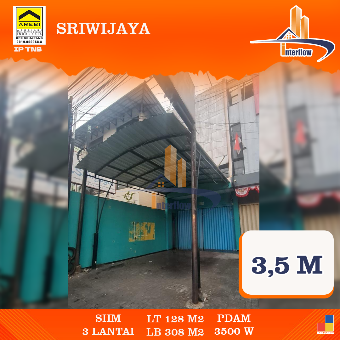 Dijual Ruko 3 Lantai Tengah Kota di Daerah Sriwijaya, Semarang